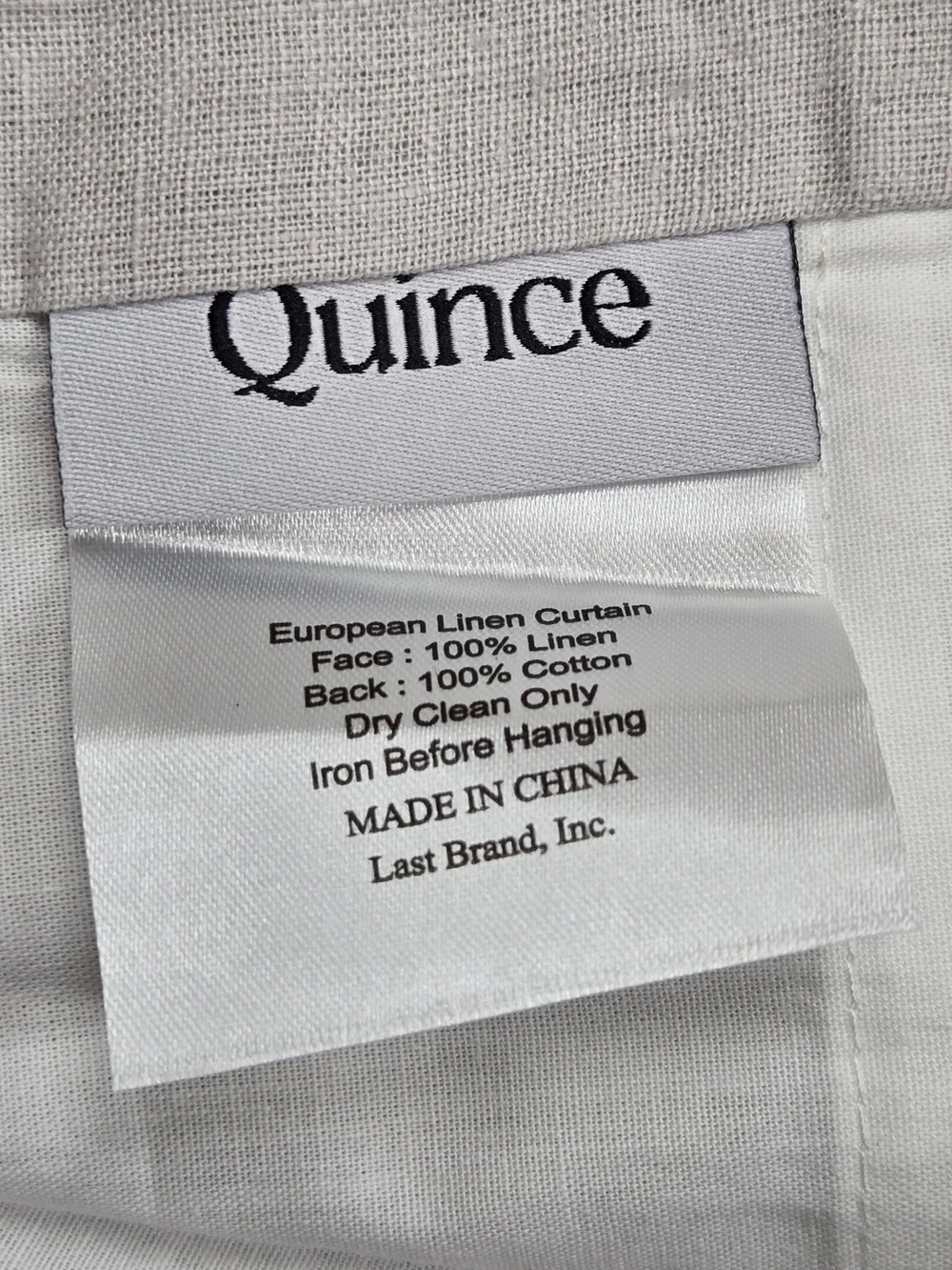 NWT QUINCE Set Of 2 48x84 European Linen Curtains Cloud 9281